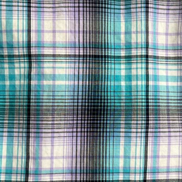 Cinch Men's Plaid Long Sleeve Button Down Western Shirt Turquoise Lilac Size 2XL - Picture 14 of 14